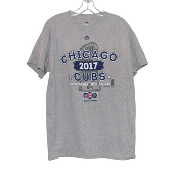 Majestic MLB Chicago Cubs Cactus League 2017 Spring Training T Shirt Large - Picture 2 of 4